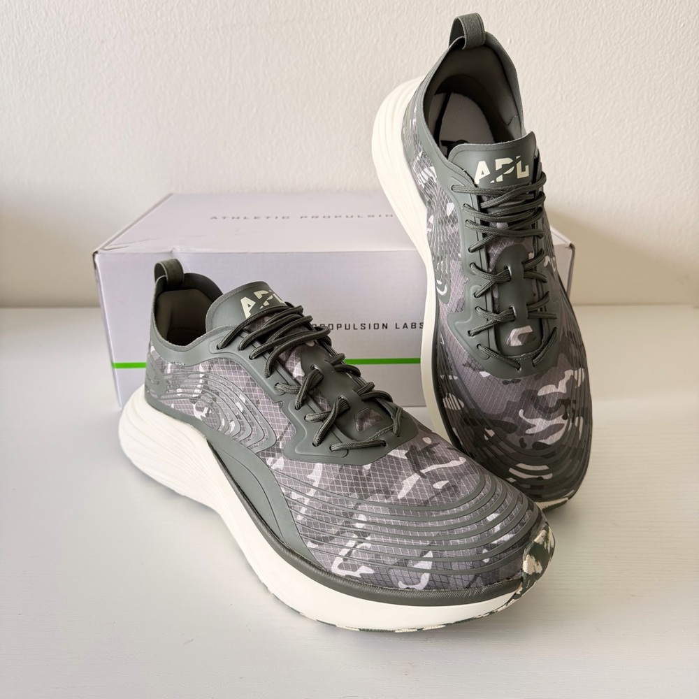 New! APL Techloom Camo Sneakers - Olive & White, Size 11 (Men)